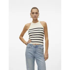 Pull en maille col rond sans manches gris Tia | 3 Suisses