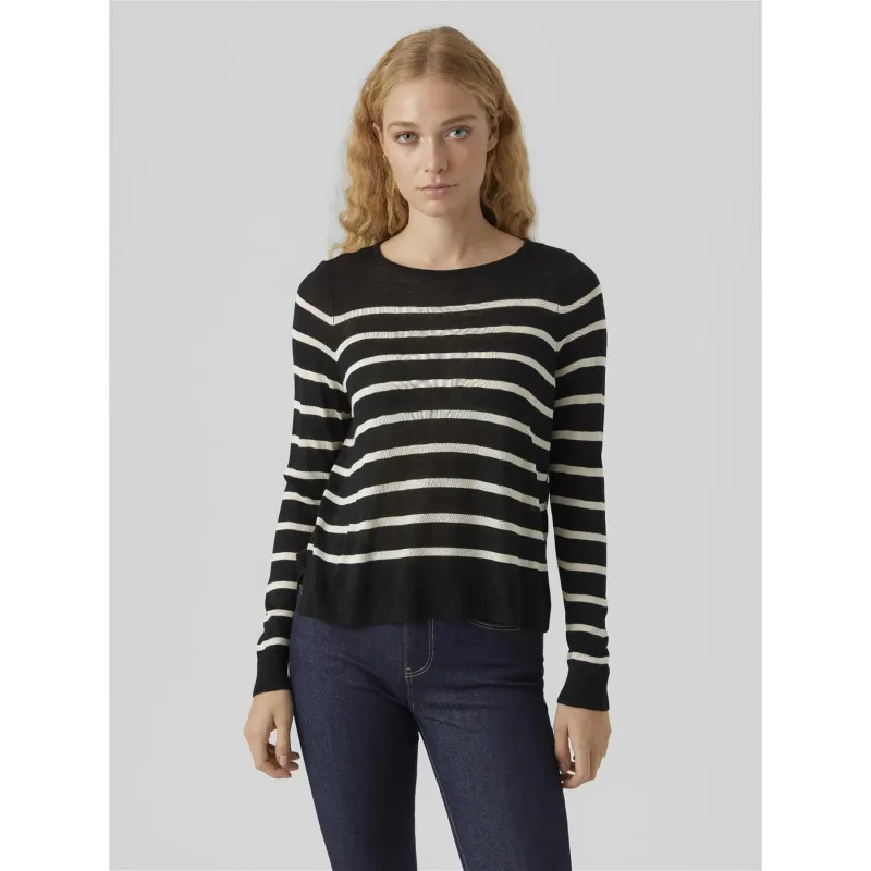 Pull fin rayé nova noir femme - Vero Moda | wimod