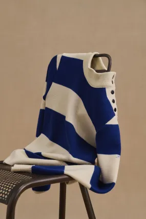 Pull marin rayé écru et roy pour homme