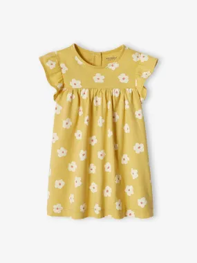 Robe bébé en jersey BASICS jaune pâle - Vertbaudet