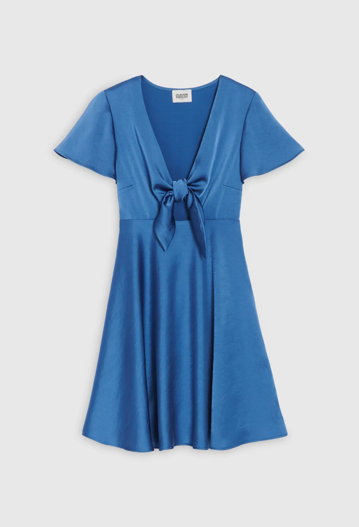 Robe courte fluide bleue | Claudie FR