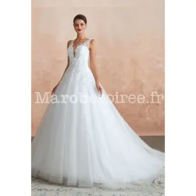 Robe de mariée Romane en Dentelle, Tulle