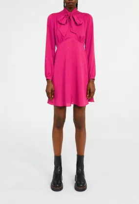 Robe fluide col lavallière | Claudie FR