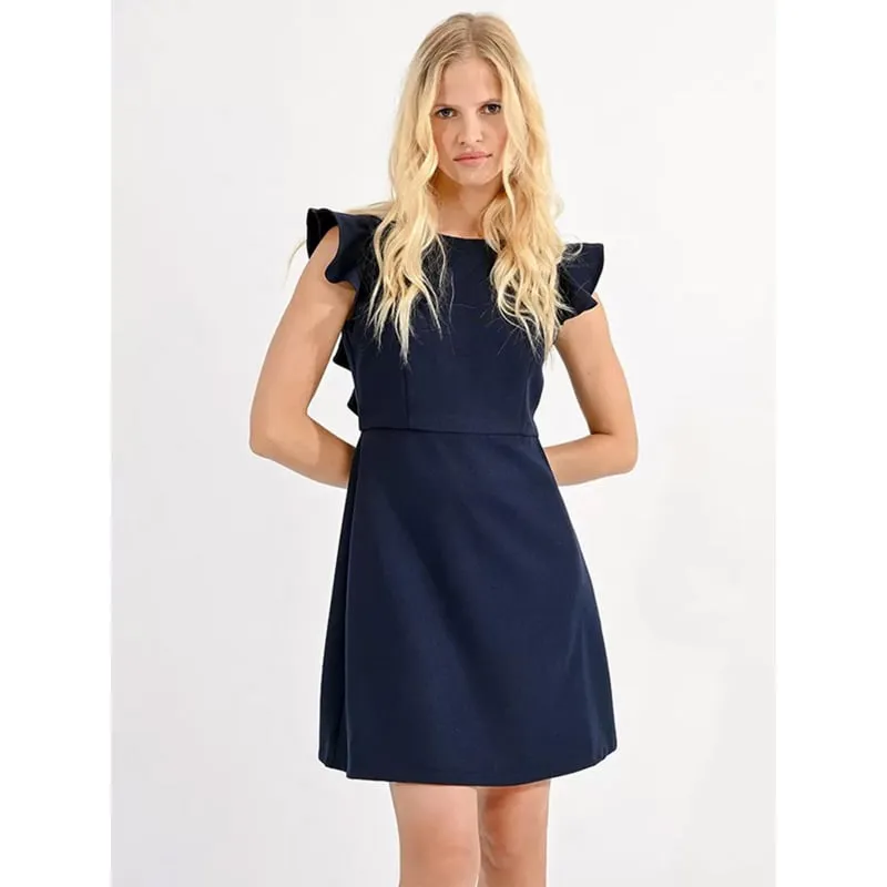 Robe fluide renodo bleu marine femme - Morgan | wimod