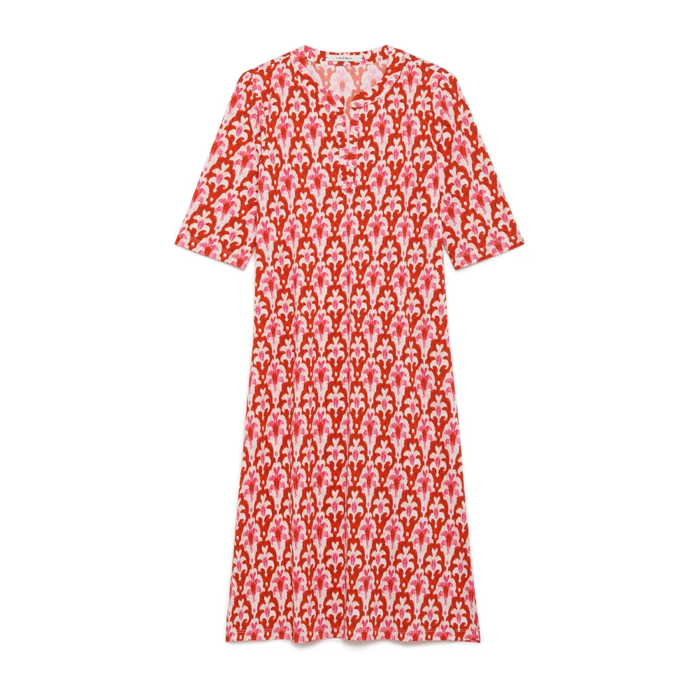 Robe Kaftan en Jersey Imprimé avec Fente