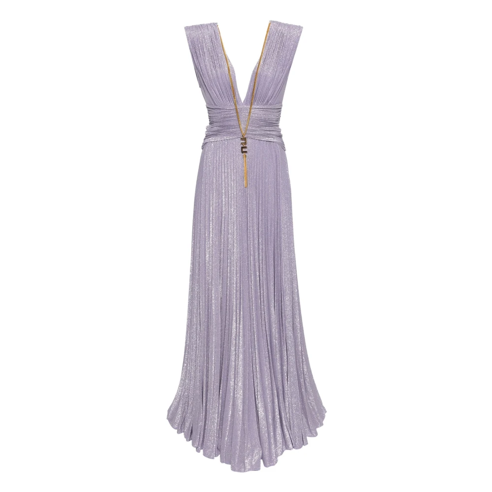 Robe Lilas Lurex Jersey Tapis Rouge