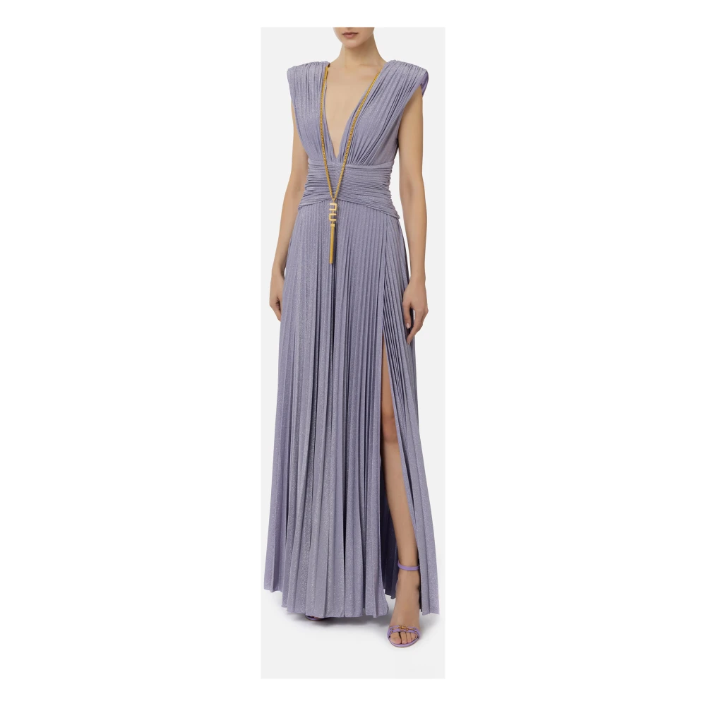 Robe Lilas Lurex Jersey Tapis Rouge