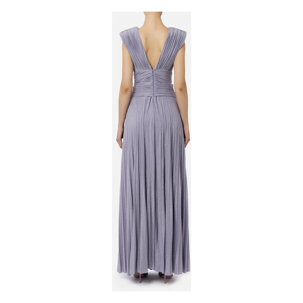 Robe Lilas Lurex Jersey Tapis Rouge