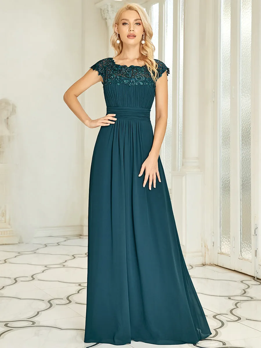 Robe mariage invitée en mousseline élégante et fluide