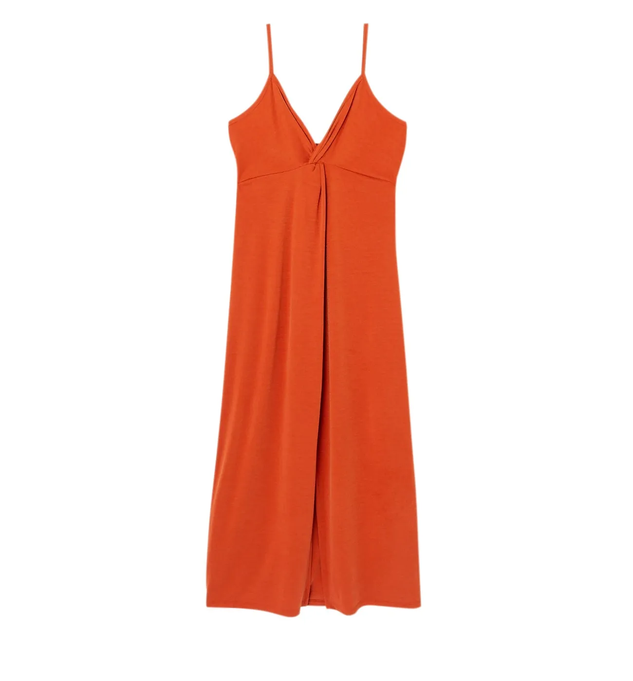 Robe à bretelles en jersey - Orange