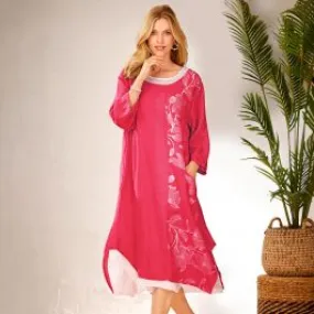 Robe en mélange lin