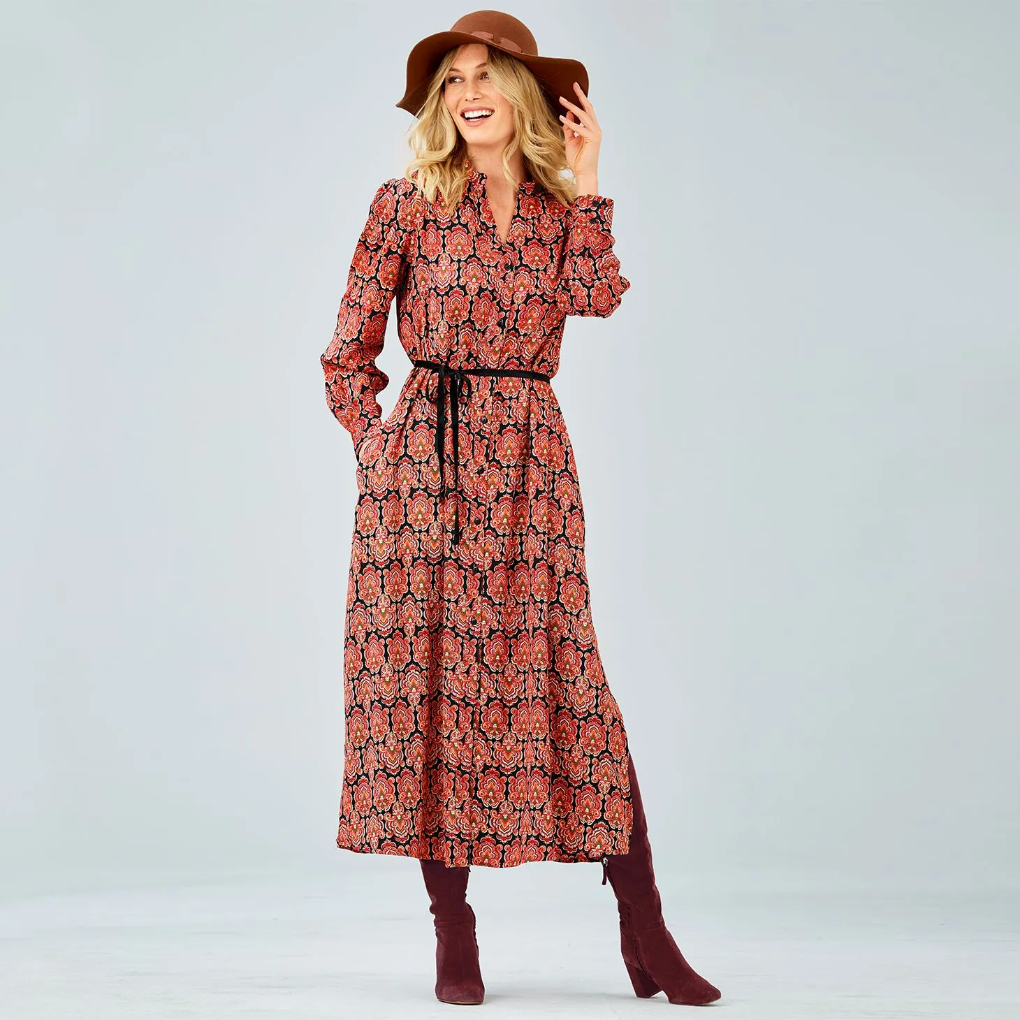 Robe longue fluide bohème chic