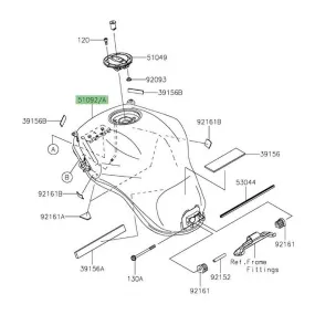 Réservoir d'essence Kawasaki Versys 1000 (2019-2024) | Moto Shop 35