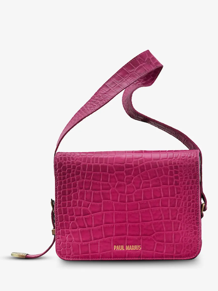 SAC BAGUETTE EN CUIR ROSE FEMME LeBaguette Alligator Cocktail - Tourmaline