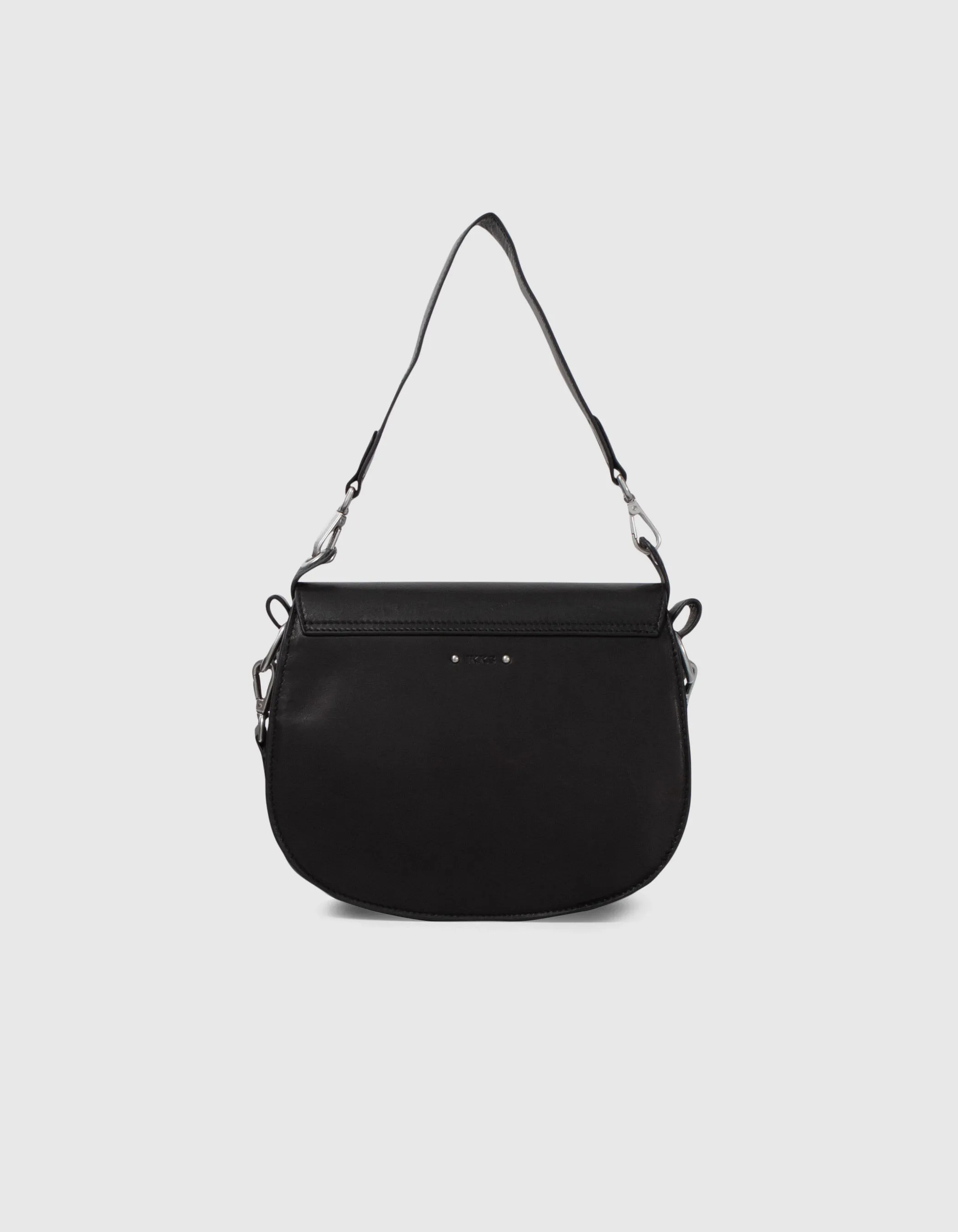 Sac besace The Waiter noir en cuir Femme