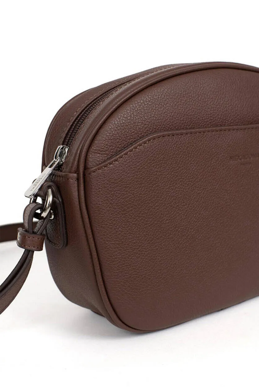 Sac cuir femme chocolat Hexagona