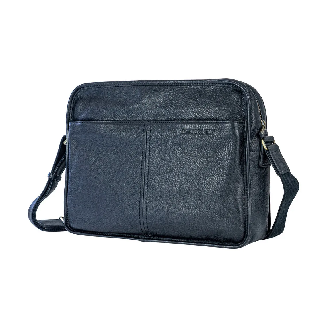 Sac Messenger Noir en cuir | 3 Suisses