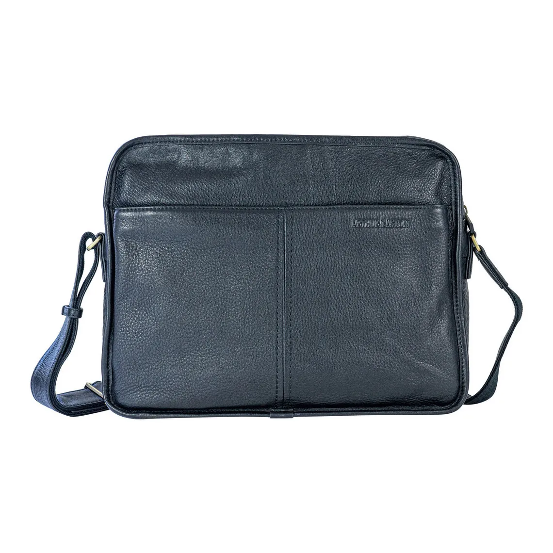 Sac Messenger Noir en cuir | 3 Suisses