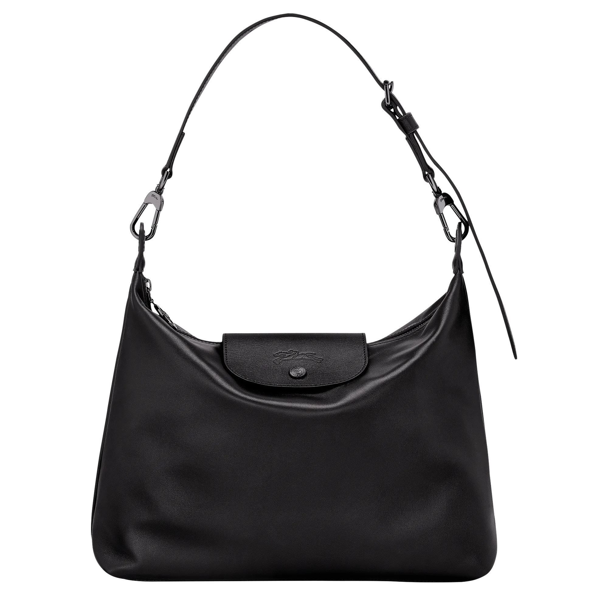 Sac porté épaule M Le Pliage Xtra Cuir - Noir