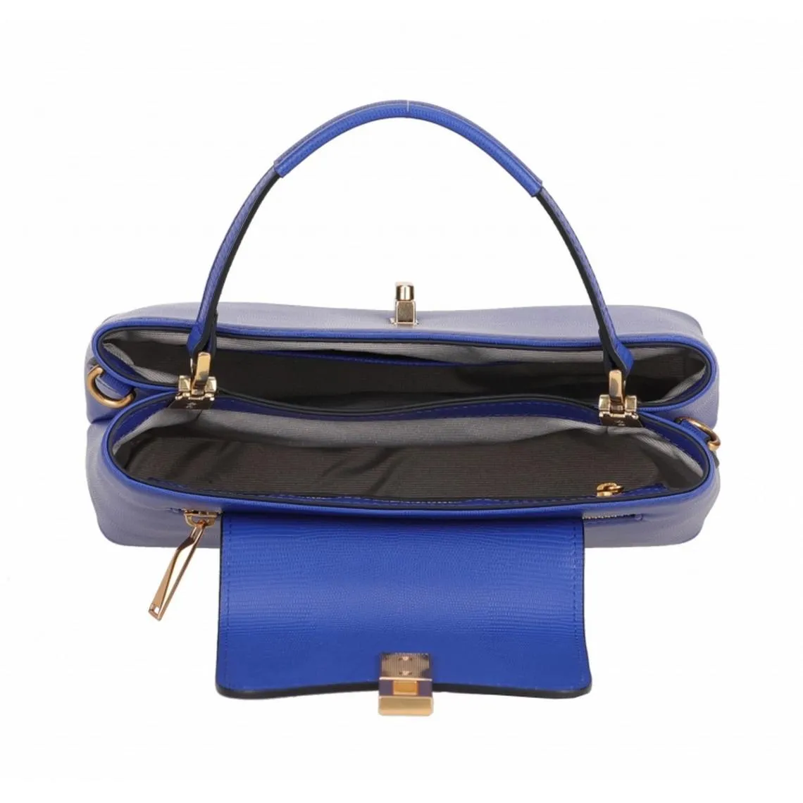 Sac Porté main en cuir bleu Margot | 3 Suisses