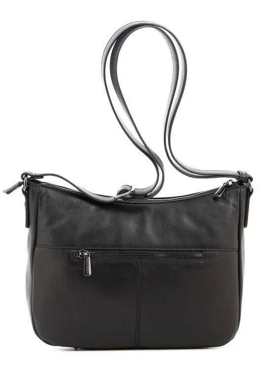 Sac porté travers cuir vachette noir