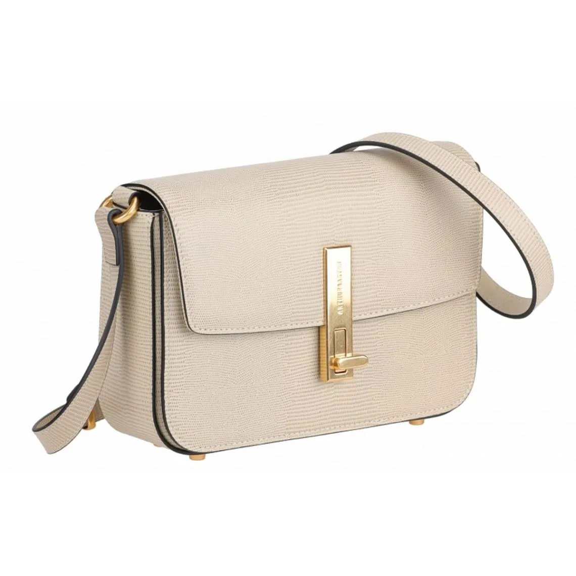 Sac rabat porté travers en cuir beige   | 3 Suisses