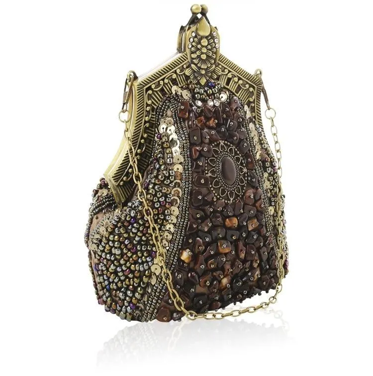 Sac À Main Vintage  Gatsby Chic Marron