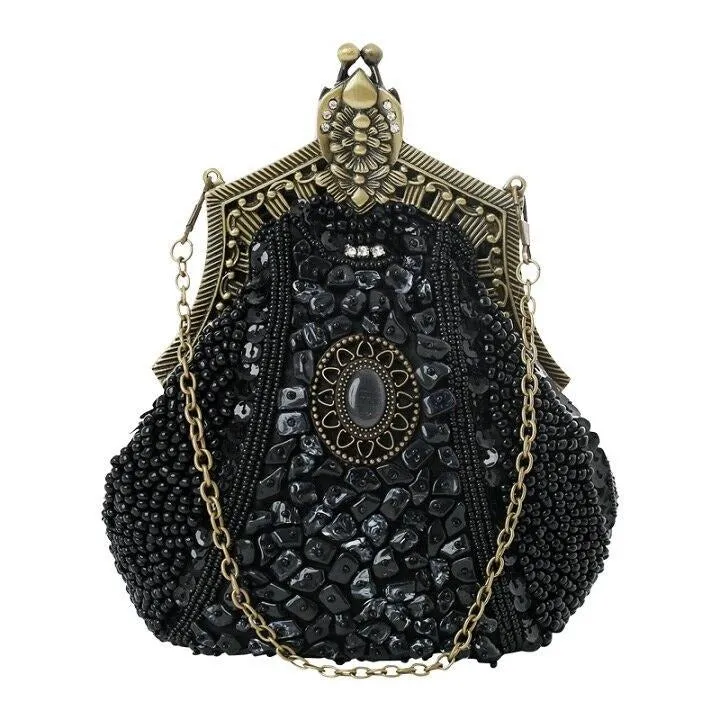 Sac À Main Vintage  Gatsby Chic Noir