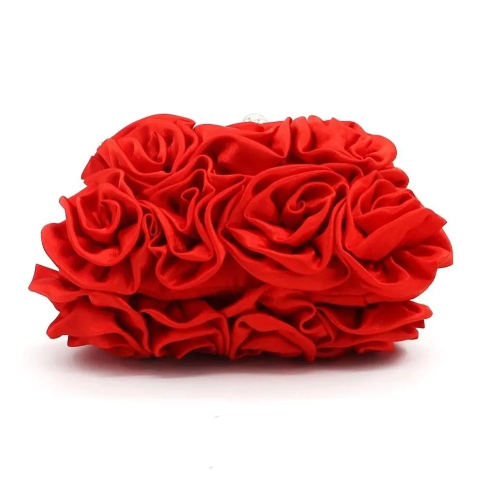Sac À Main Vintage  Roses Rouge