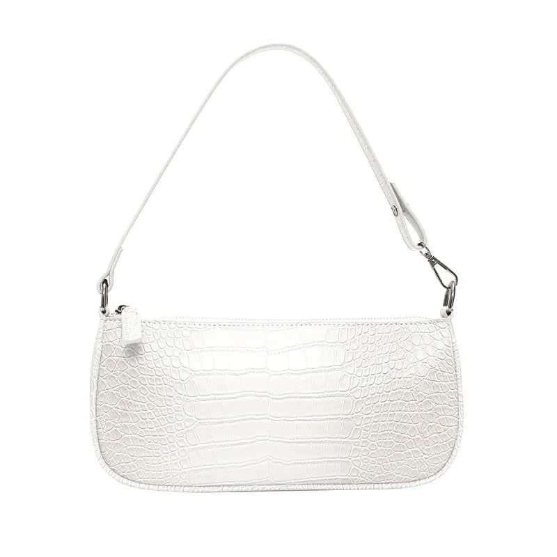 Sac à Main Croco Vintage  Blanc