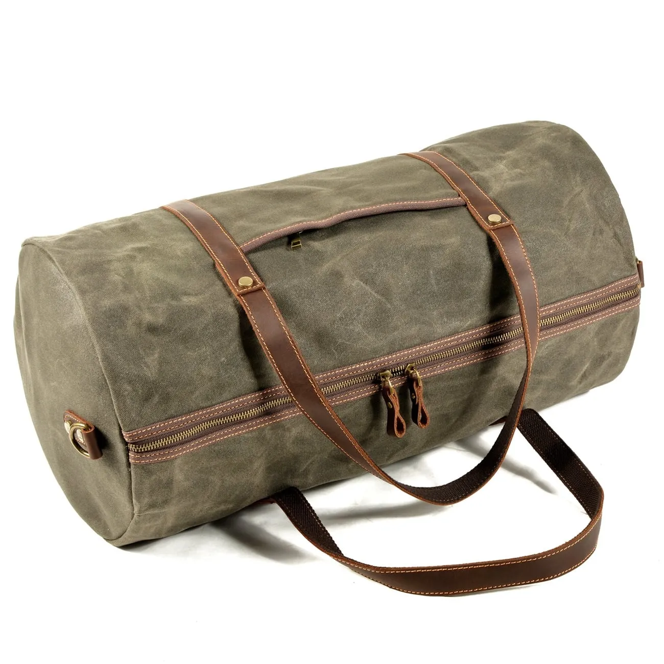 Sac à main de voyage en toile rétro avec bandoulière • Vintage Univers