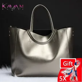 Sac à main en cuir véritable pour femme - Fourre-tout initié grande capacité