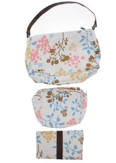 Sac à main imprimé fleures + accessoires -3 Suisses--Multicolore-Basic-Féminin