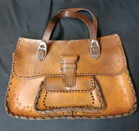 Sac à main vintage en cuir rigide