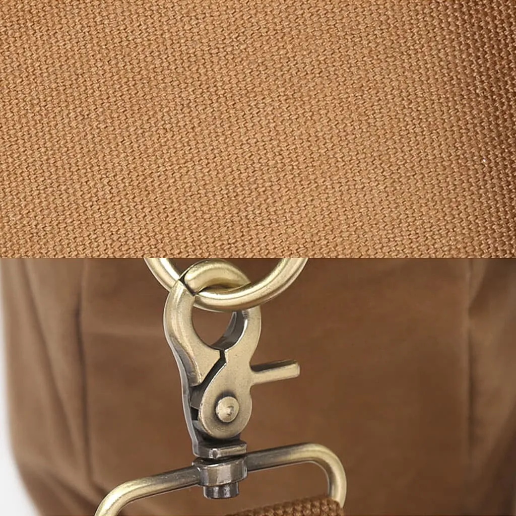 Sacoche besace en toile imperméable et cuir véritable - Sac Bandoulière
