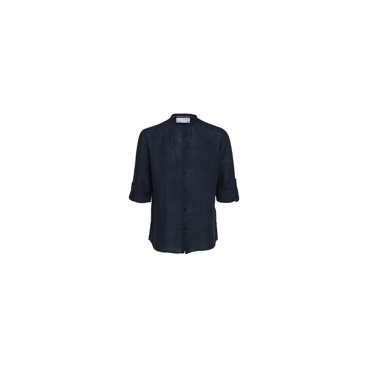 Selected homme - Chemise en lin bleu marine