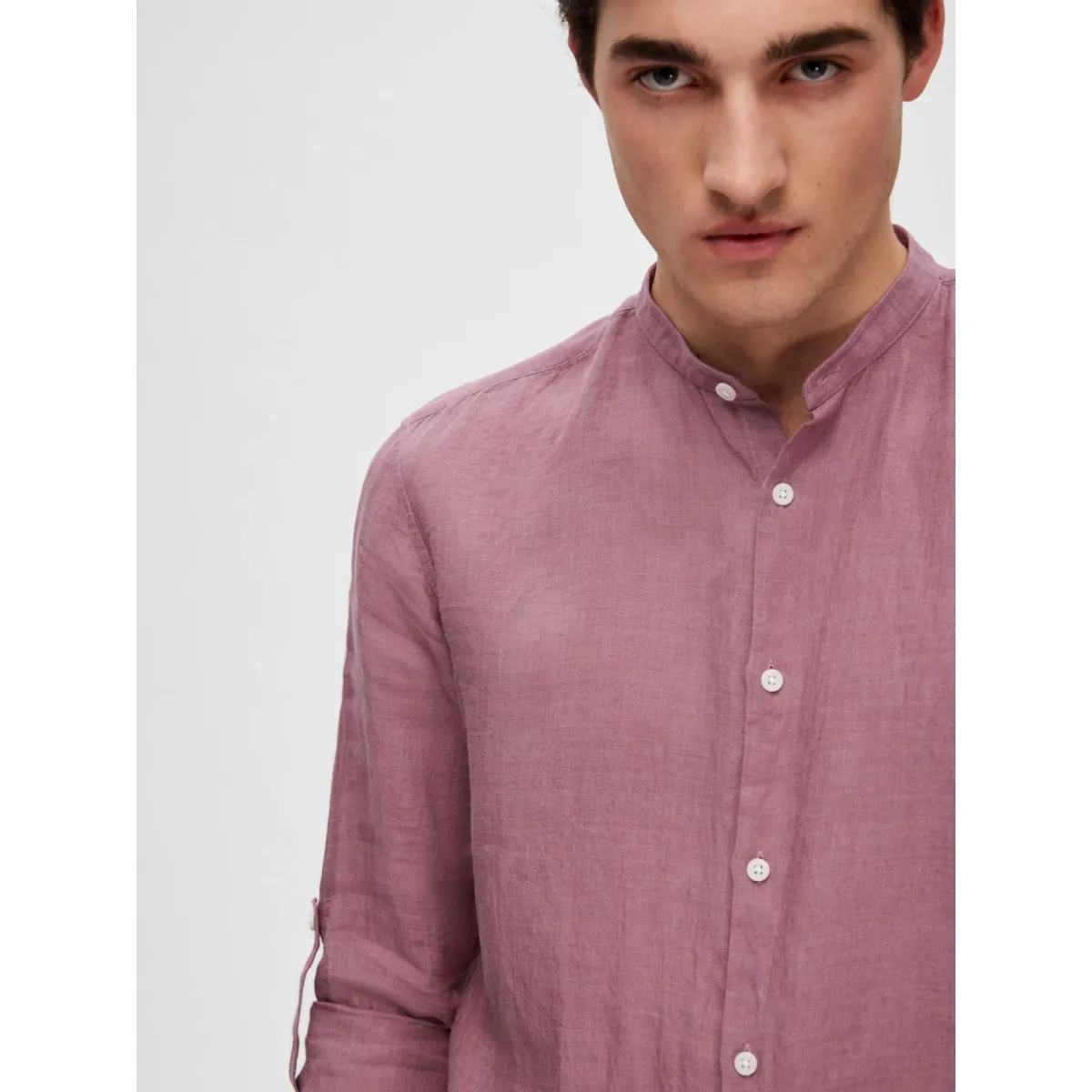 Selected homme - Chemise en lin lie de vin