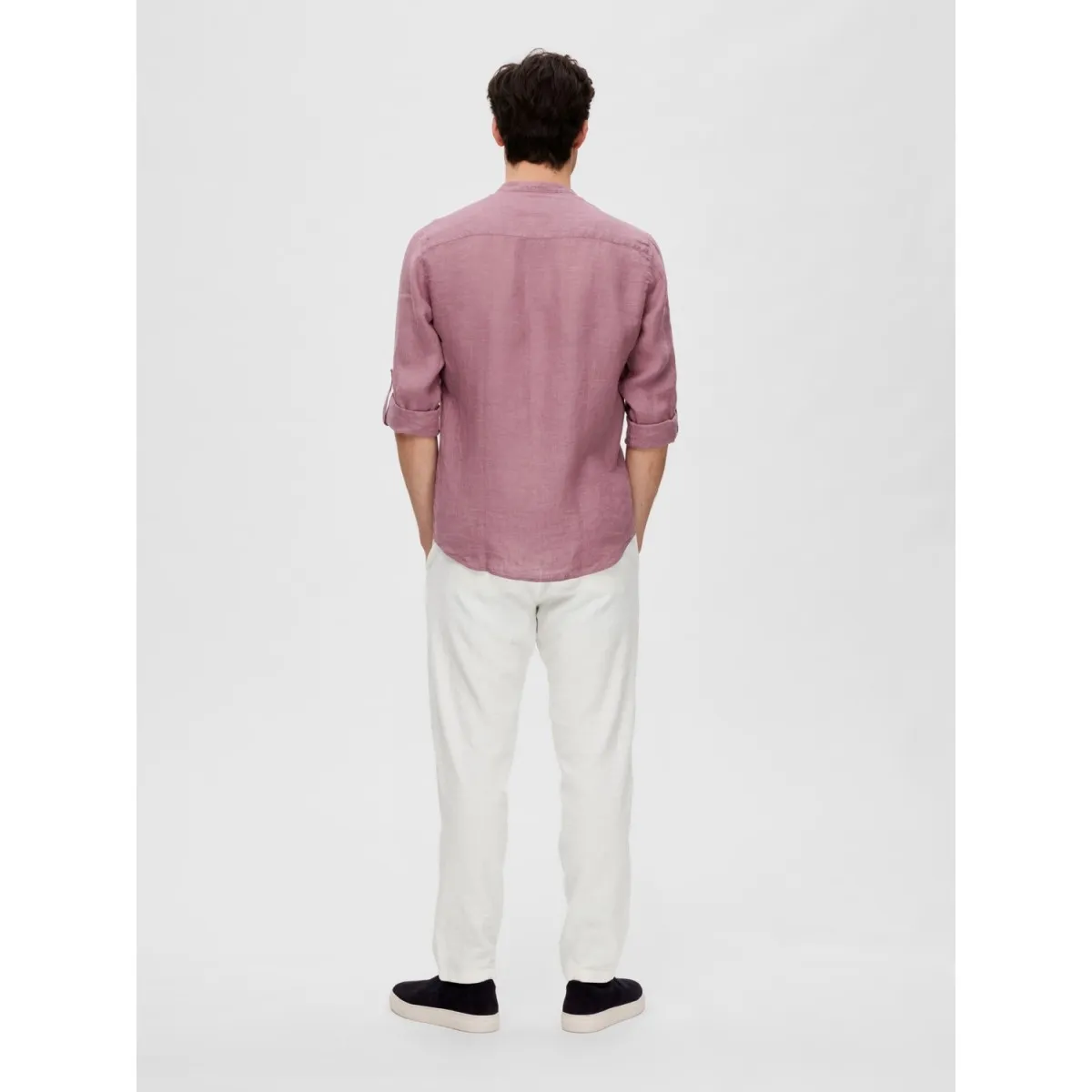 Selected homme - Chemise en lin lie de vin