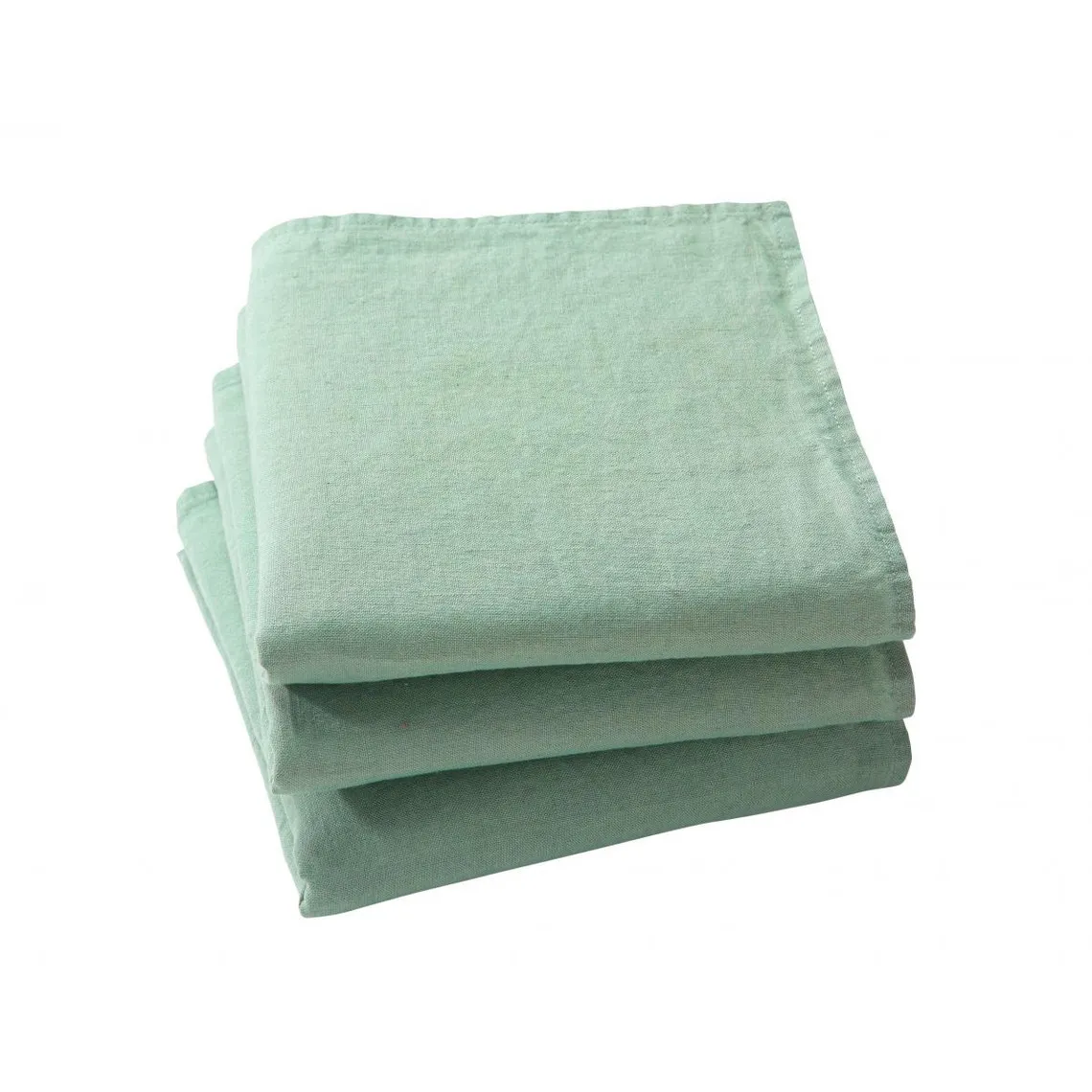 Serviette de table LINA vert en lin | 3 Suisses