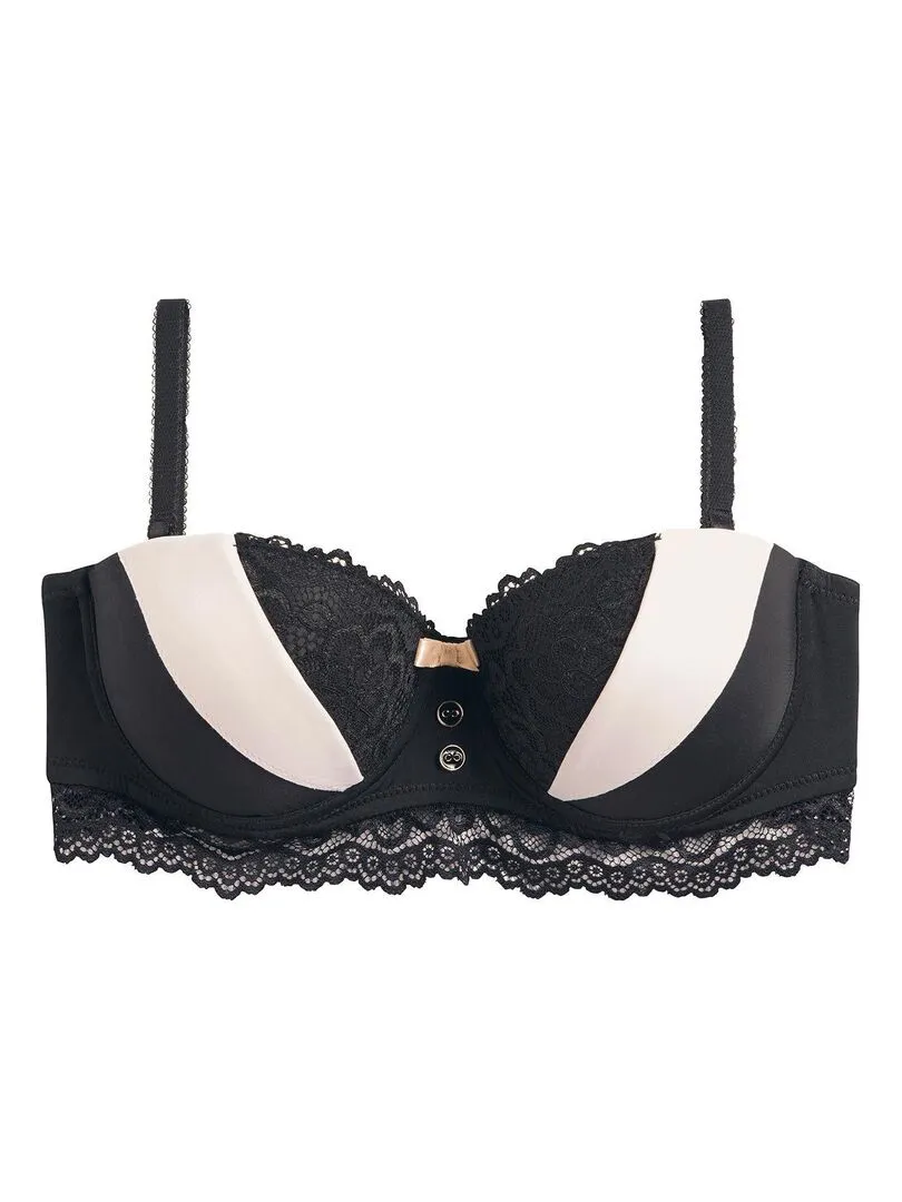 Soutien-gorge bandeau EBENE - Pomm'Poire - Noir