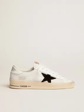 Stardan homme en résille blanche avec étoile en daim noir | Golden Goose