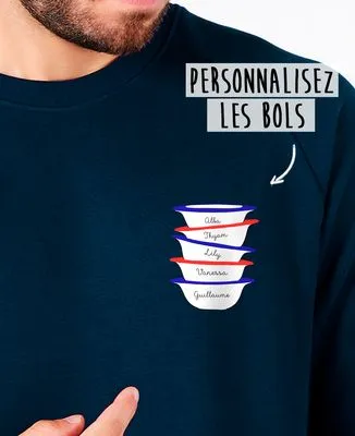 T-Shirt femme Bols et prénom imprimé personnalisé