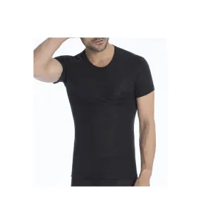 T-Shirt Homme Laine Soie anthracite Calida Wool & Silk |Lingerie Sipp