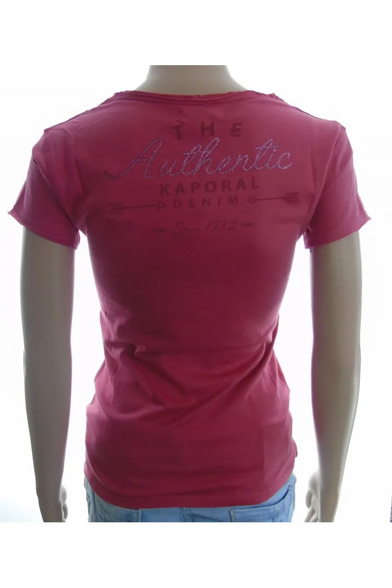 T shirt Kaporal femme manches courtes NUCK rose