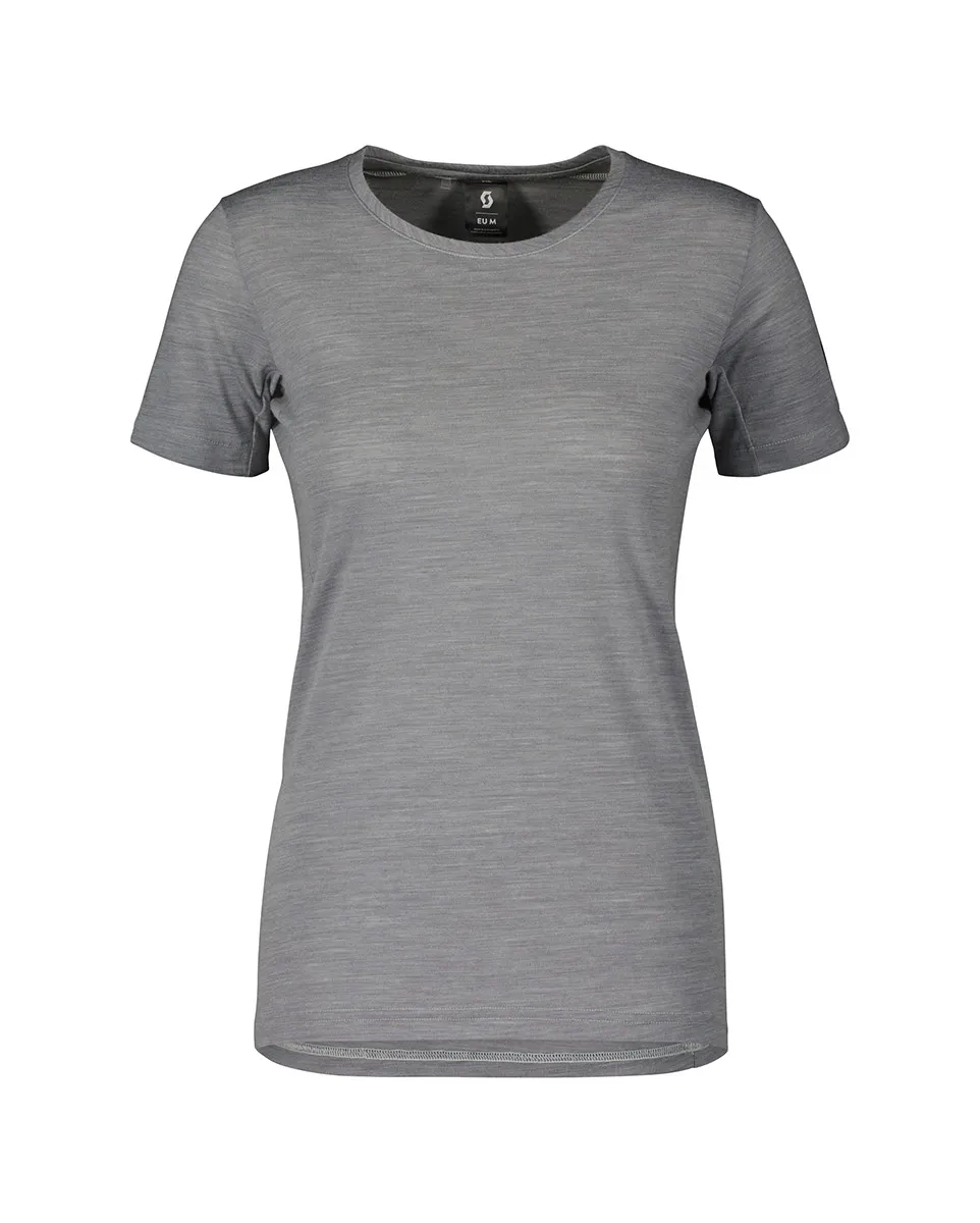 T-shirt manches courtes Femme COMMUTER MERINO Gris