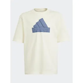 T-shirt manches courtes fi logo beige garçon - Adidas | wimod