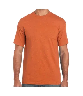 T-shirt manches courtes homme orange chiné Gildan