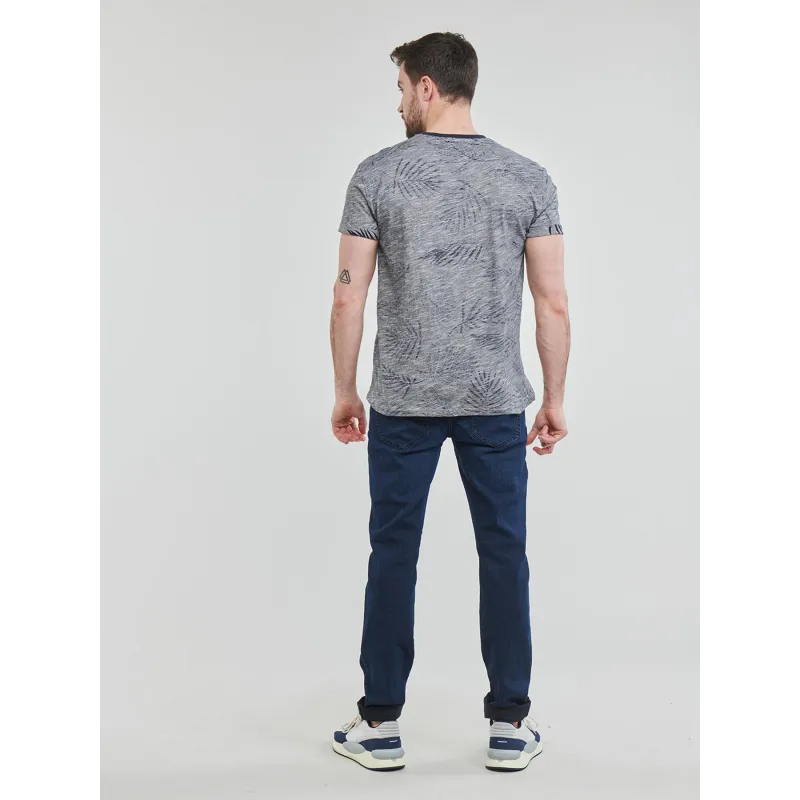 T-shirt manches courtes niki imprimé bleu homme - Deeluxe | wimod