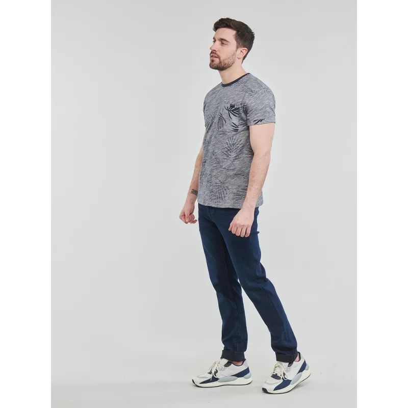 T-shirt manches courtes niki imprimé bleu homme - Deeluxe | wimod