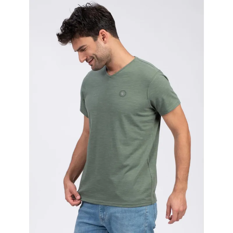 T-shirt manches courtes niki imprimé bleu homme - Deeluxe | wimod